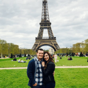 Tyler S. Gaston with His Wife in Paris France - Airline Pilot & Author